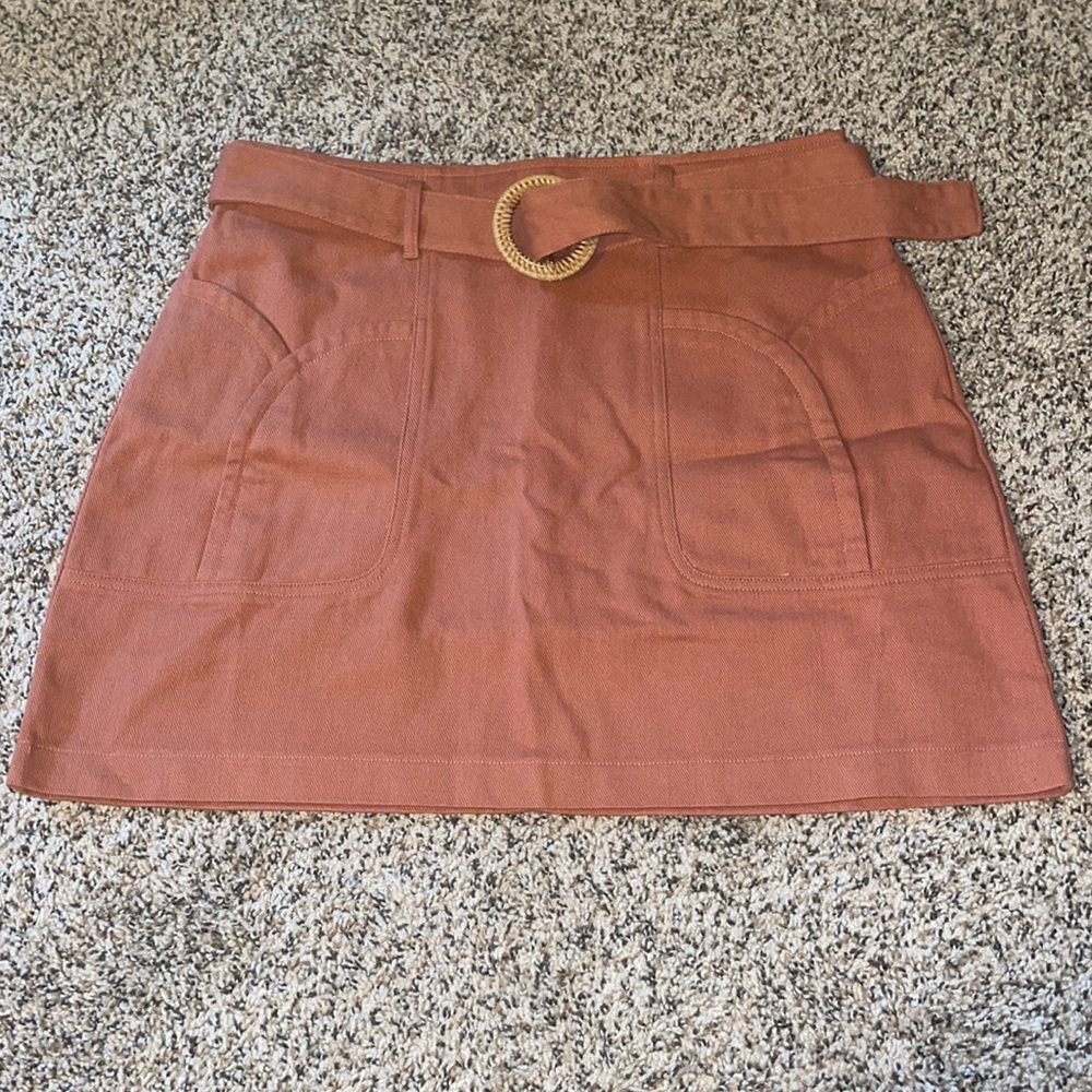 Mini corduroy belted skirt size L
